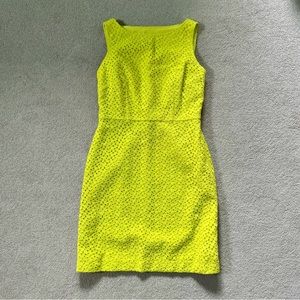 NWT Ann Taylor Lime Green/Yellow Dress, Size 8